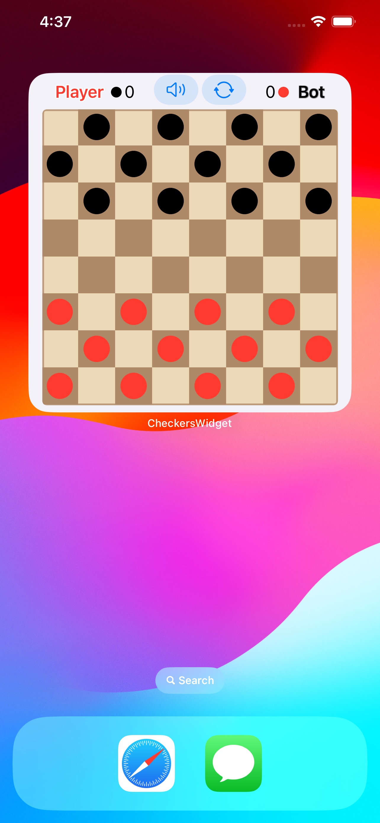 Checkers Widget Screenshot